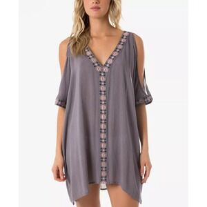 O Neill Women's Frances Cold-Shoulder‎ Dress Swim Cover up Size XS